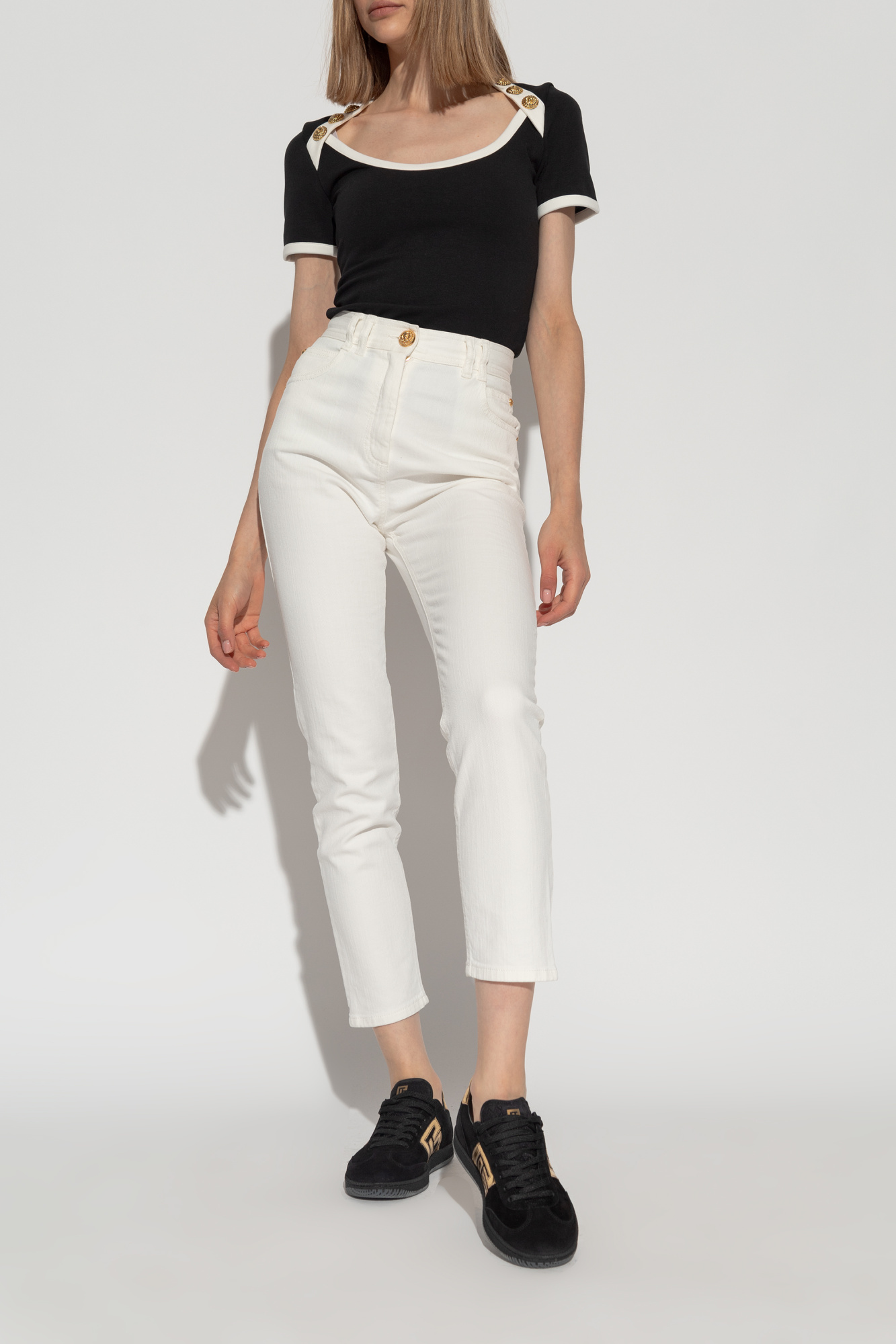 BALMAIN ハイウエストスリムフィットシンス CF1MG007DB69 0FA Balmain Low Top Lace sports shoes | Women's Shoes | Vitkac